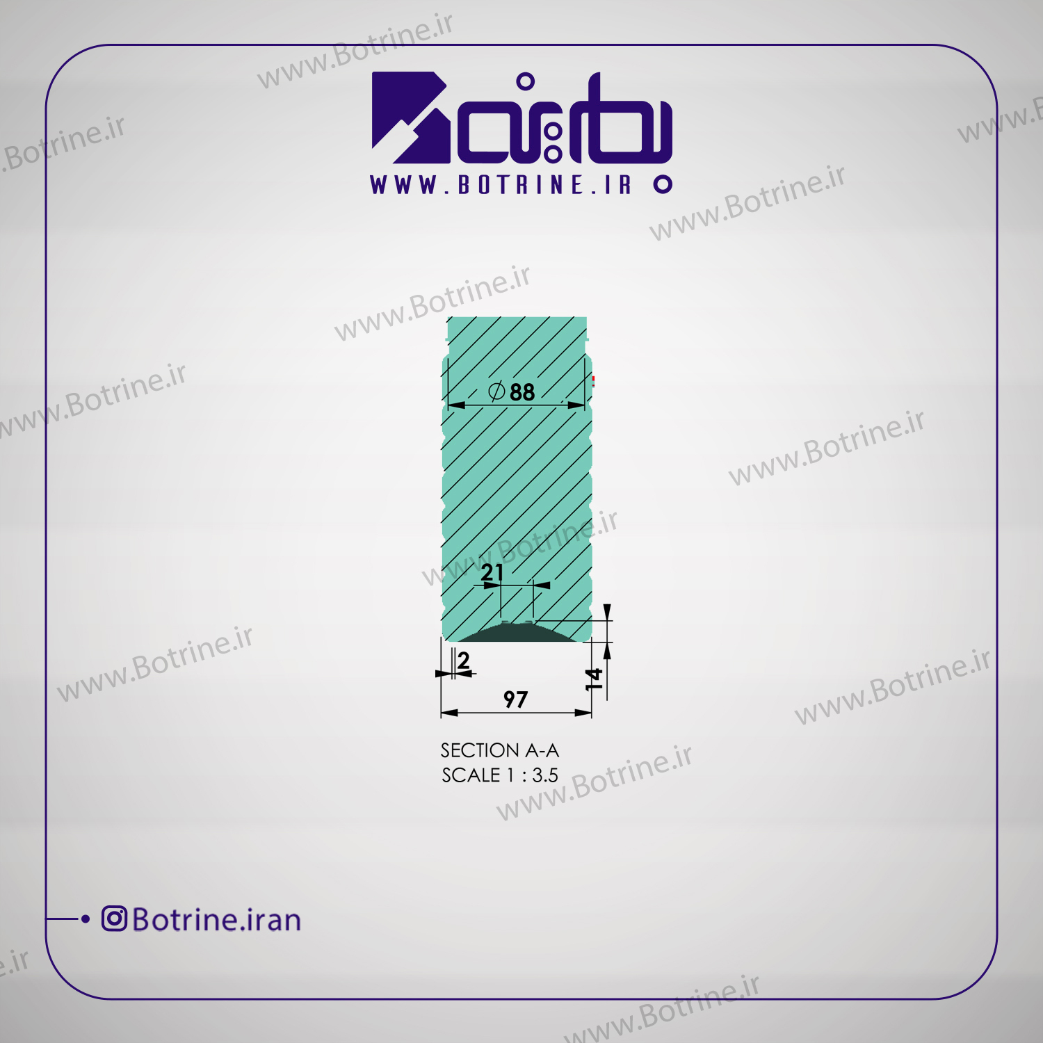 قالب بطری جار 1700 سیسی دهانه 90